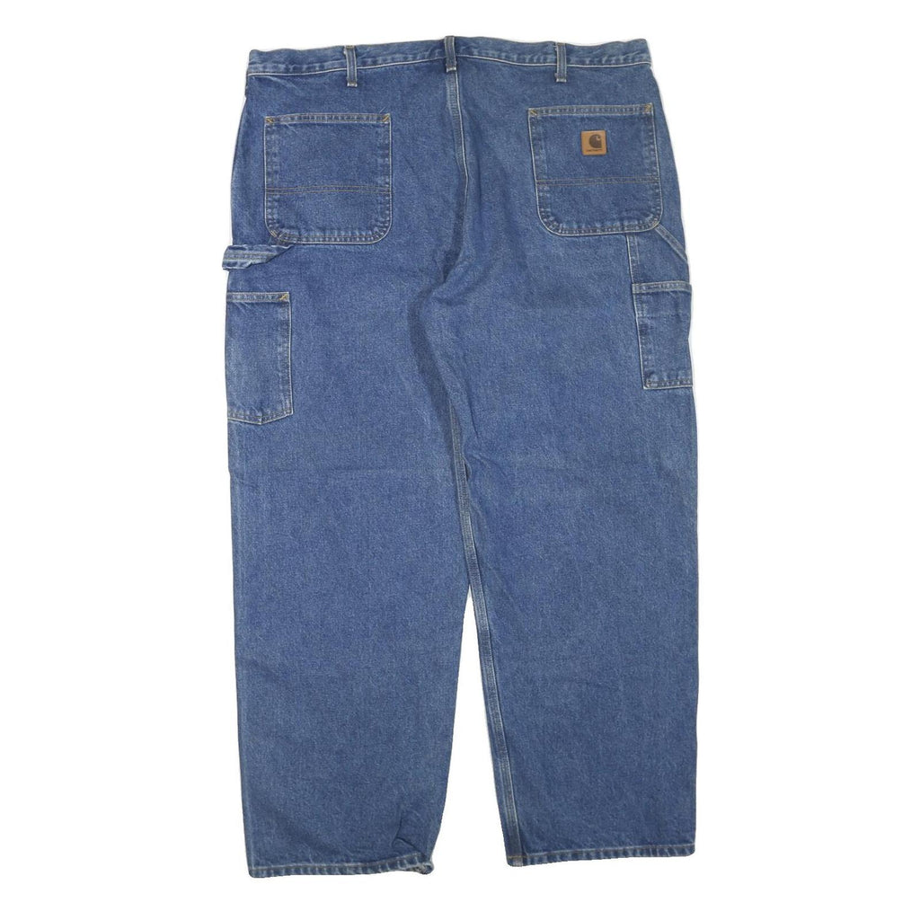 CARHARTT Mens Blue Regular Fit Straight Leg Denim Jeans W42 L30 Workwear
