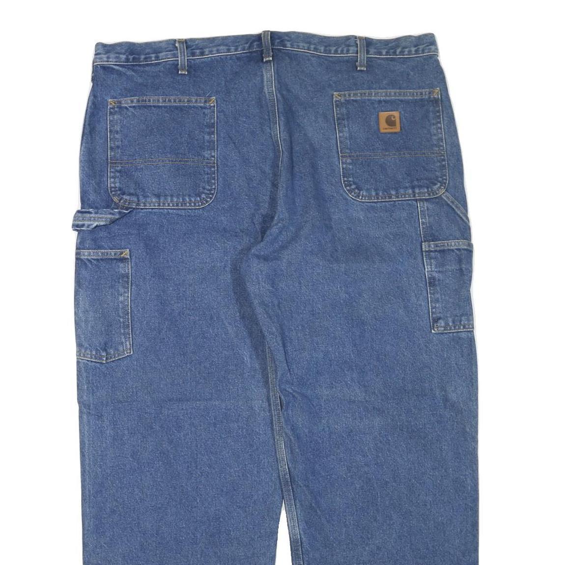 CARHARTT Mens Blue Regular Fit Straight Leg Denim Jeans W42 L30 Workwear