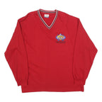PRINTER Mens Red V-Neck XL Street Hockey Kids Embroidered Logo Sweatshirt
