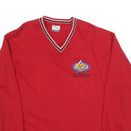 PRINTER Mens Red V-Neck XL Street Hockey Kids Embroidered Logo Sweatshirt