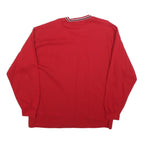 PRINTER Mens Red V-Neck XL Street Hockey Kids Embroidered Logo Sweatshirt