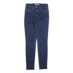 CALVIN KLEIN JEANS Womens Slim Blue Denim Skinny Cotton W28 L32 Zip Pockets