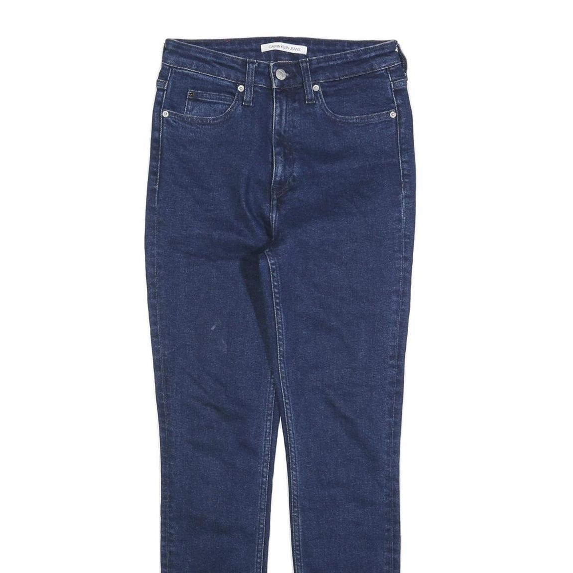 CALVIN KLEIN JEANS Womens Slim Blue Denim Skinny Cotton W28 L32 Zip Pockets