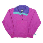 COLUMBIA Womens Purple & Turquoise Windbreaker Jacket M Nylon Plain Lightweight