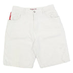 SIGNUM Mens Shorts White Casual Cotton Blend M W30 Comfortable Fit