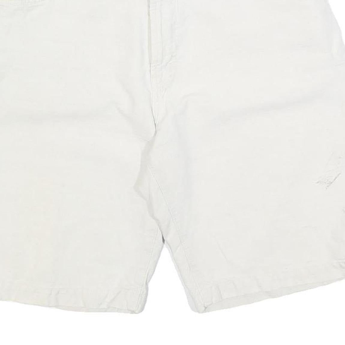 SIGNUM Mens Shorts White Casual Cotton Blend M W30 Comfortable Fit