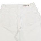 SIGNUM Mens Shorts White Casual Cotton Blend M W30 Comfortable Fit