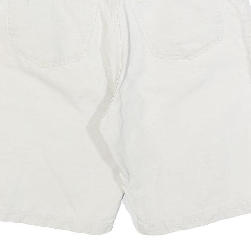SIGNUM Mens Shorts White Casual Cotton Blend M W30 Comfortable Fit