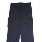 DICKIES Mens Cotton Black Relaxed Straight Trousers W34 L32 Workwear Cargo