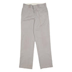 DICKIES Mens Cotton Blend Beige Regular Fit Straight Leg Trousers W30 L32
