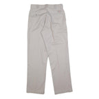 DICKIES Mens Cotton Blend Beige Regular Fit Straight Leg Trousers W30 L32
