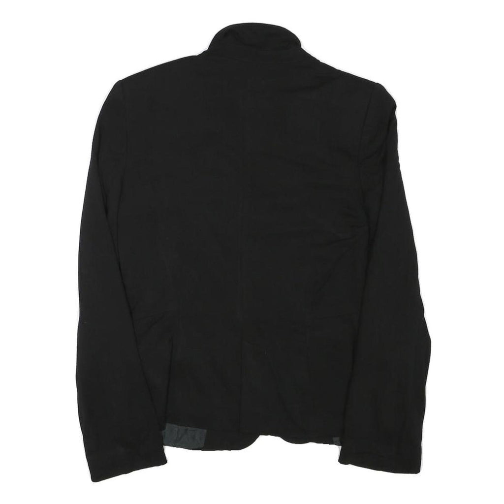 ZARA BASIC Womens Black Jacket S Polyester Blend Button Closure Tailored Plain