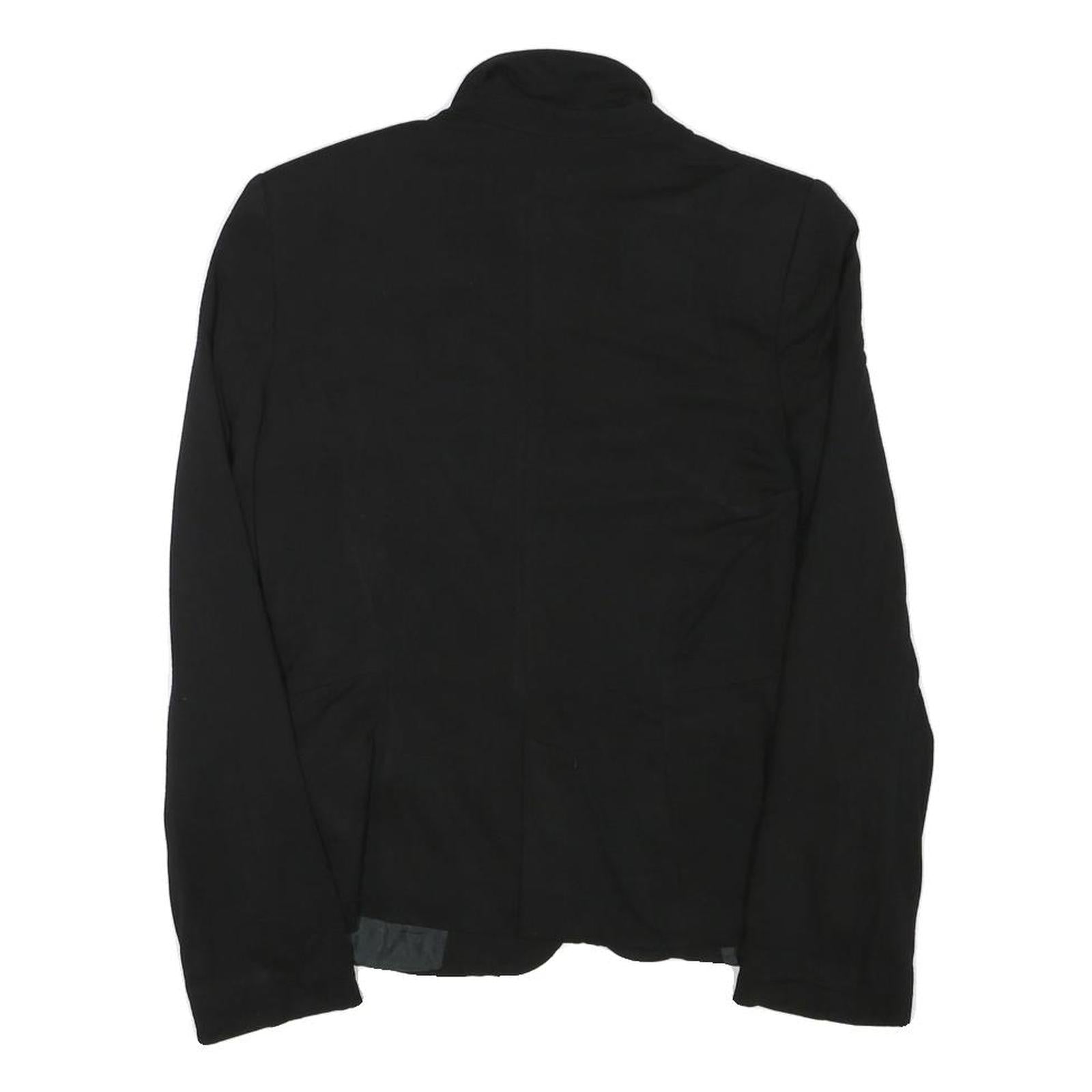 ZARA BASIC Womens Black Jacket S Polyester Blend Button Closure Tailored Plain