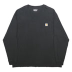 CARHARTT Mens Black & Yellow Wyoming Cowboys Football Long Sleeve Crew Neck XL