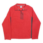 STARTER Mens Red & Grey Sports Style Jumper Pullover Plain Crew Neck Basic Knit