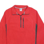 STARTER Mens Red & Grey Sports Style Jumper Pullover Plain Crew Neck Basic Knit