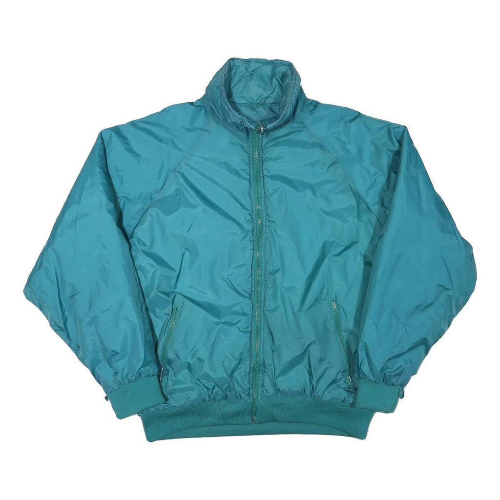 RUGGED TERRAIN Mens Blue Jacket L Polyester Blend Plain Zip Casual Outdoor