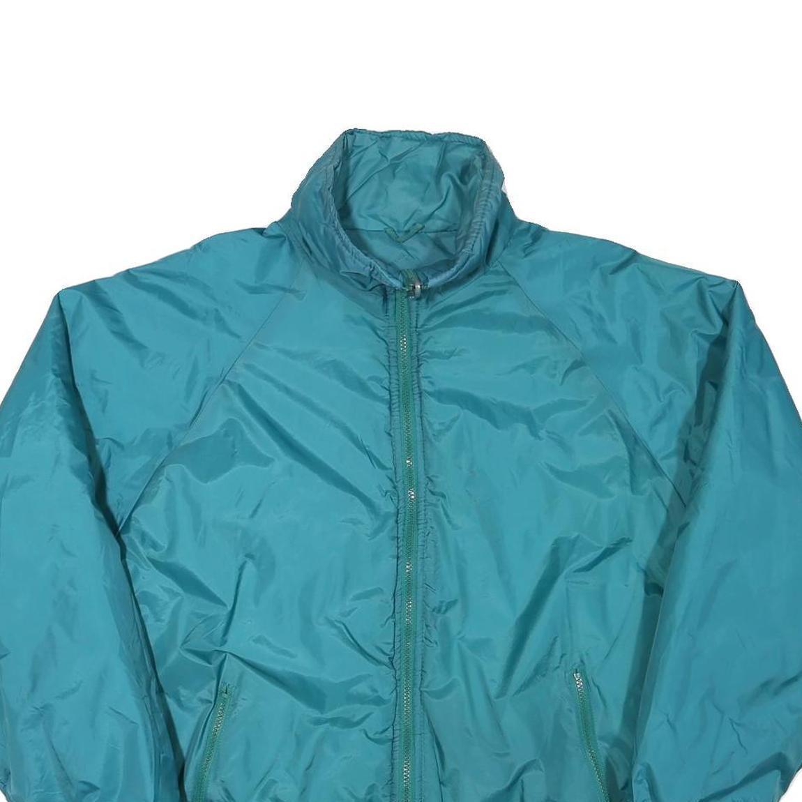 RUGGED TERRAIN Mens Blue Jacket L Polyester Blend Plain Zip Casual Outdoor