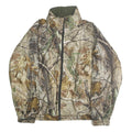 REMINGTON Mens Green & Brown Camouflage Reversible Zip Jacket XL Polyester