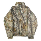 REMINGTON Mens Green & Brown Camouflage Reversible Zip Jacket XL Polyester