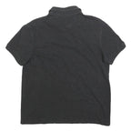 TOMMY HILFIGER Womens Black Formula One Team Short Sleeve Polo Shirt M Racing