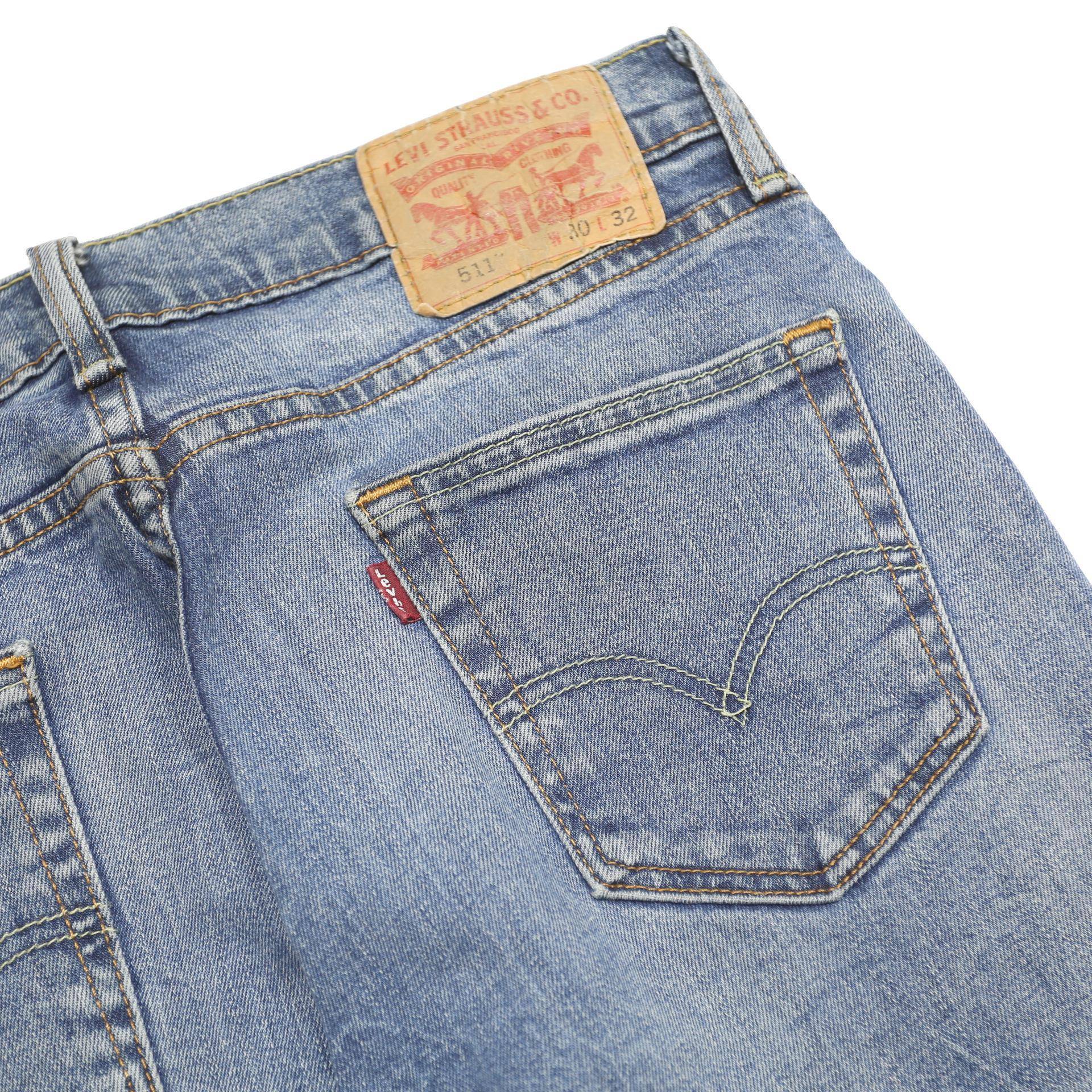 LEVI'S 511 Slim Mens Jeans Blue Slim Skinny Denim Medium W30 L32 Classic Fit