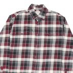 JACHS Mens Red & Black Check Shirt M Cotton Blend Long Sleeve Casual