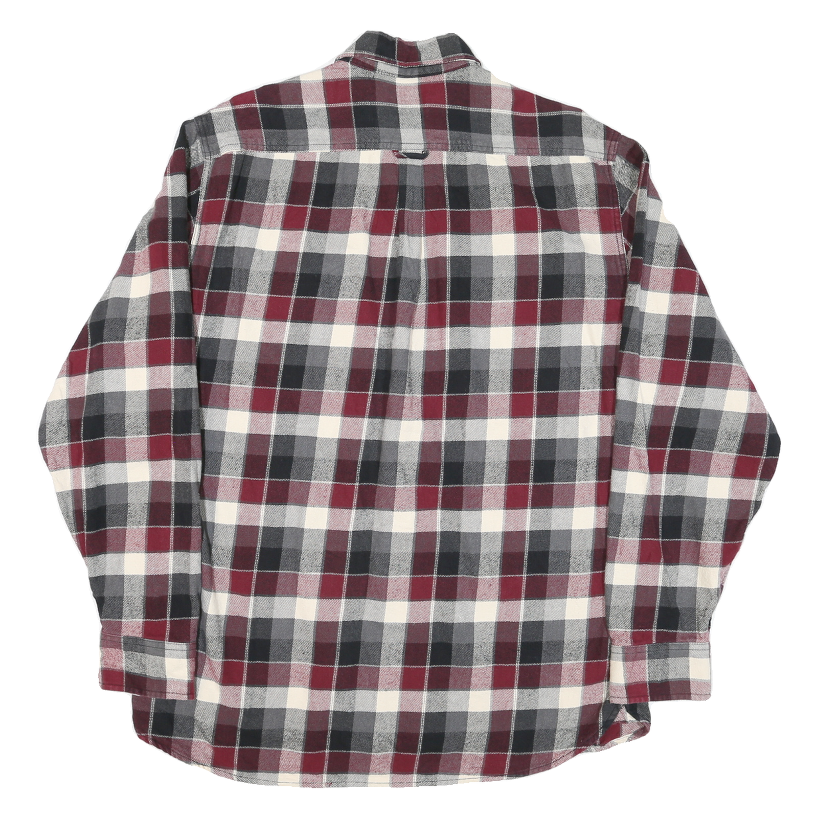 JACHS Mens Red & Black Check Shirt M Cotton Blend Long Sleeve Casual