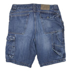 ENGELBERT STRAUSS Mens Denim Blue Cargo Shorts XL W32 Casual Workwear