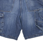 ENGELBERT STRAUSS Mens Denim Blue Cargo Shorts XL W32 Casual Workwear