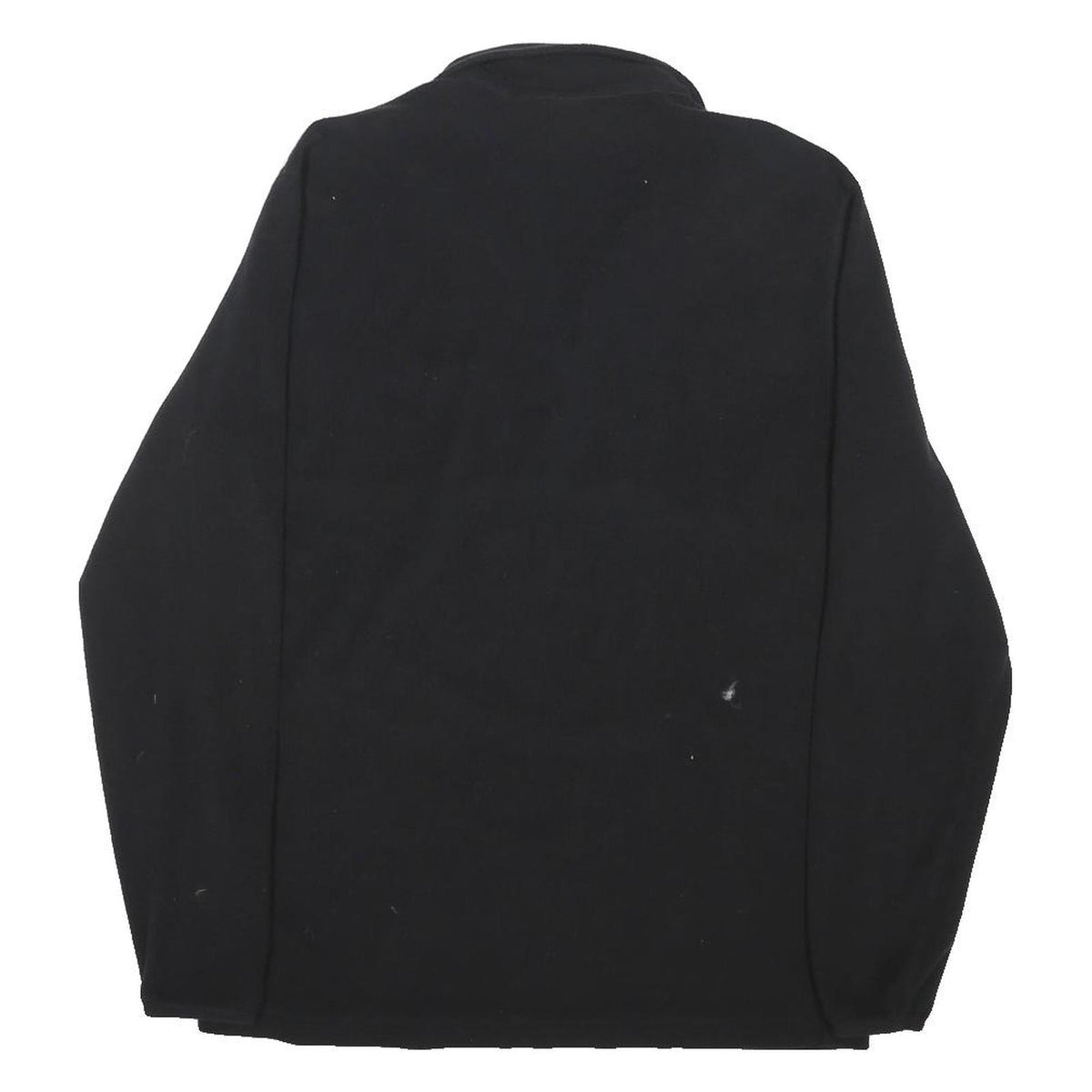 CHAMPION Mens Black & Yellow Patterned Pullover Jumper 1/4 Zip Polyester Blend L