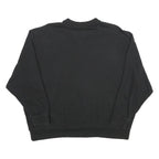 ADIDAS Womens Black Crew Neck UK 12 Sweatshirt Cotton Blend Casual Pullover