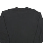 ADIDAS Womens Black Crew Neck UK 12 Sweatshirt Cotton Blend Casual Pullover