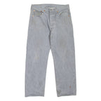 LEVI'S 501 Jeans Mens Grey Regular Straight W34 L27