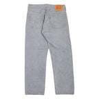 LEVI'S 501 Jeans Mens Grey Regular Straight W34 L27