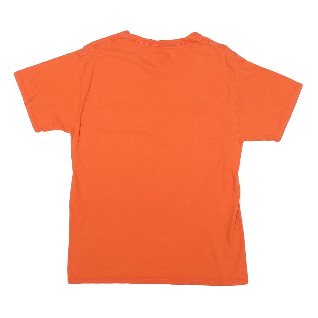 CHAMPION Mens Orange Logo Graphic T-Shirt M Short Sleeve Crew Neck Cotton Blend