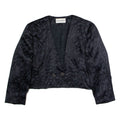 HANS ERRAS Womens Blazer Jacket Black Silk 90s UK 14