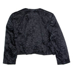 HANS ERRAS Womens Blazer Jacket Black Silk 90s UK 14