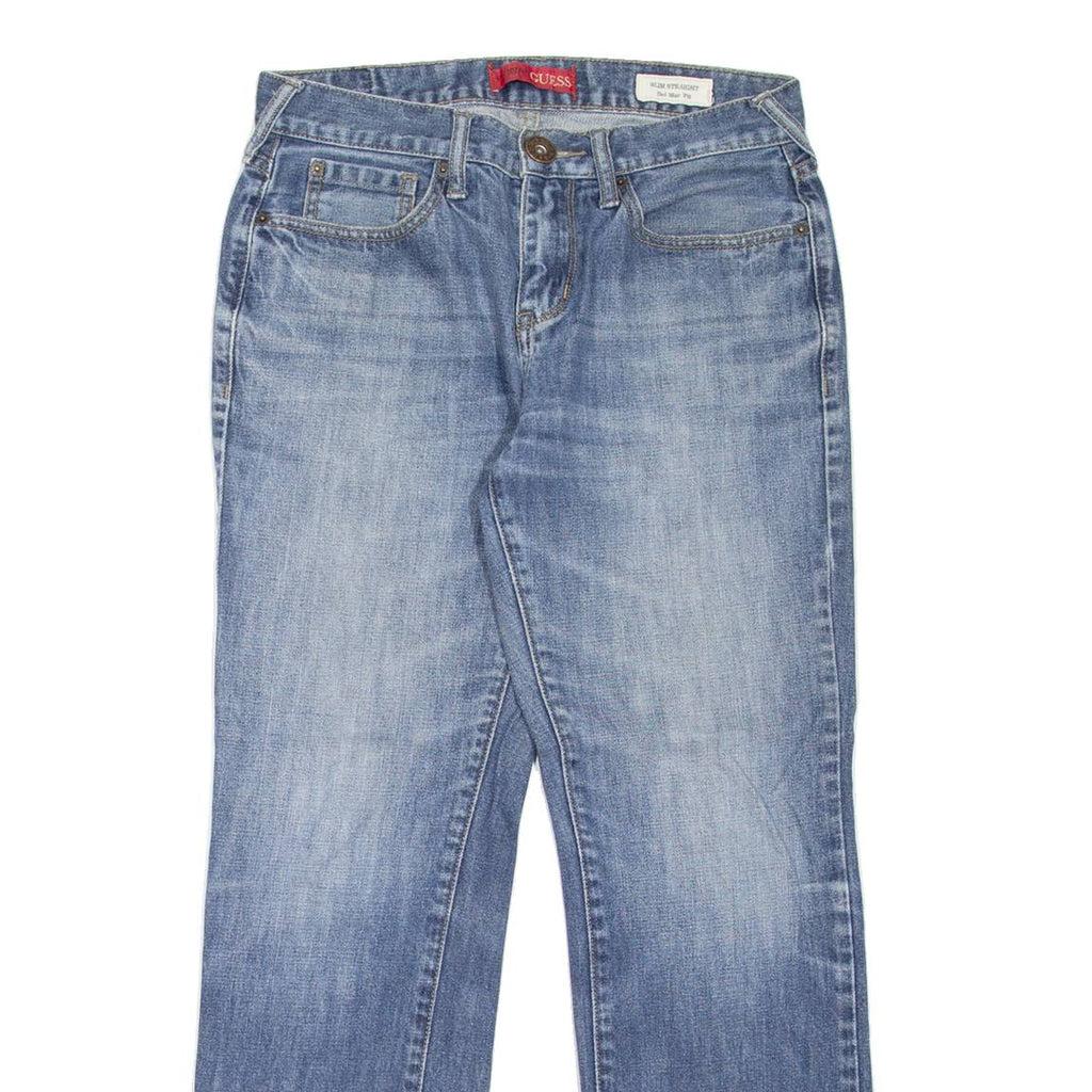 GUESS Del Mar Fit Mens Jeans Blue Slim Straight Stone Wash W30 L27