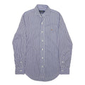 POLO RALPH LAUREN Mens Blue Striped Shirt XS Slim Fit Cotton Classic Casual