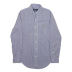 POLO RALPH LAUREN Mens Blue Striped Shirt XS Slim Fit Cotton Classic Casual
