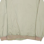 CARLOFF Mens Beige Bomber Jacket L Polyester Blend Plain Zip Closure Casual