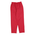 DON KENNY Womens Polyester Red Relaxed Straight Trousers W26 L26 Elastic Waist