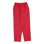 DON KENNY Womens Polyester Red Relaxed Straight Trousers W26 L26 Elastic Waist