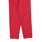 DON KENNY Womens Polyester Red Relaxed Straight Trousers W26 L26 Elastic Waist