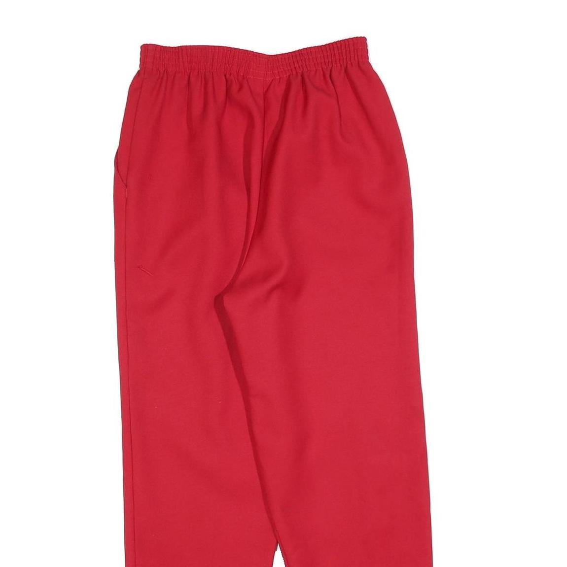 DON KENNY Womens Polyester Red Relaxed Straight Trousers W26 L26 Elastic Waist