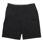DICKIES Mens Shorts Black Classic L W38 Workwear Flat Front Cotton Blend