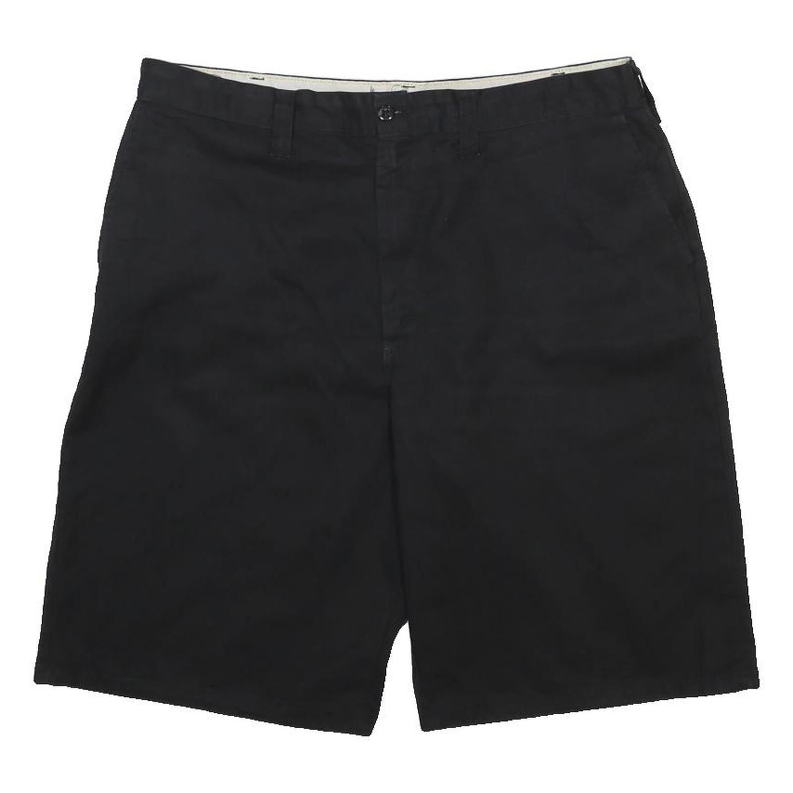 DICKIES Mens Shorts Black Classic L W38 Workwear Flat Front Cotton Blend