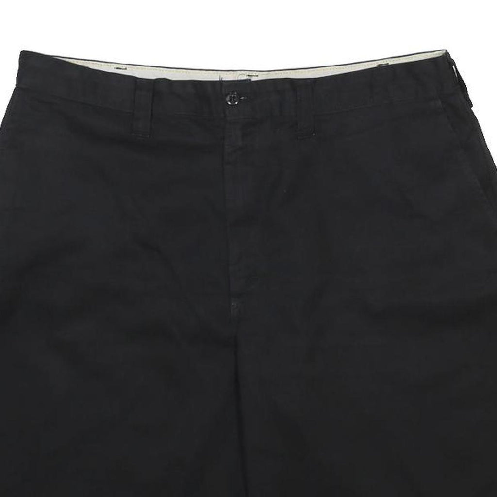 DICKIES Mens Shorts Black Classic L W38 Workwear Flat Front Cotton Blend