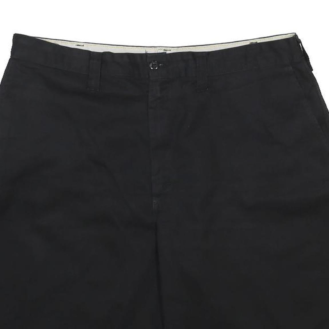 DICKIES Mens Shorts Black Classic L W38 Workwear Flat Front Cotton Blend